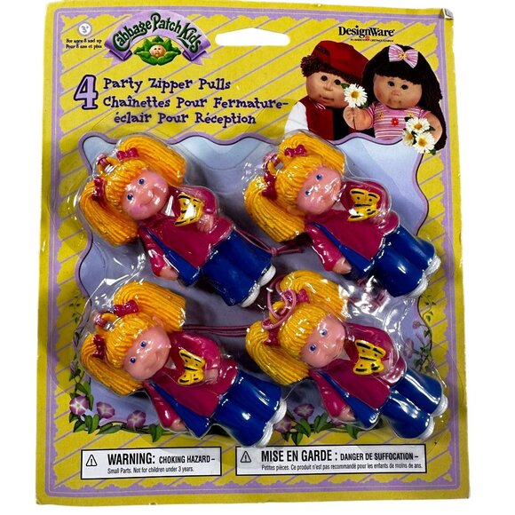 Cabbage Patch Kids Party Zipper Pulls Butterfly Design Ware Vintage - Picture 1 of 9